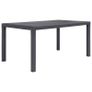 Garden Table Brown 150x90x72 cm Plastic Rattan Look Image 2