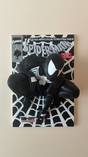 SpiderMan Symbiote Suit 3D Comic Book Display