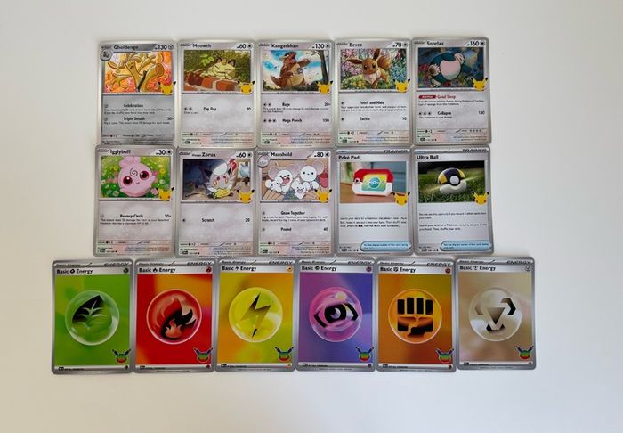 Pokemon 30th Celebration TCG Card Lot of 70 Cards