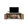 TV lowboard with 2 cabinets and 2 shelf levels TV Stand Image 2