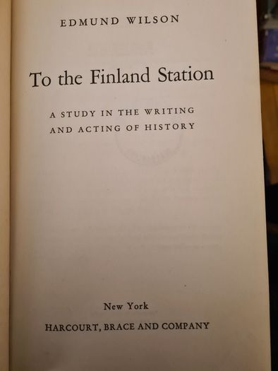 To The Final Station. By Edmund Wilson.  Hardback.