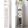 Toilet Paper Holder Stand, Toilet Storage  for Bathroom, Slim Corner Shelf for Small Space Image 4