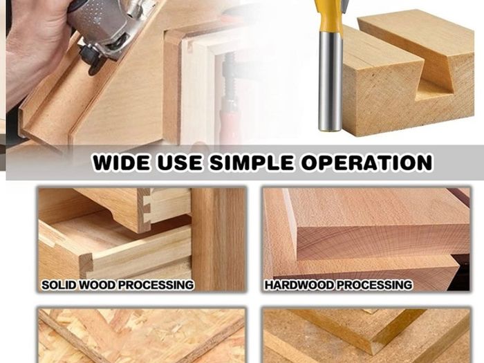 12 PCS 6.35mm 1/4 Inch Shank Tungsten Carbide Tipped Router Bit Set with Wrench (FREE POSTAGE)