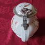 Antique Royal Tettau Bavaria Germany Original Model Al-Tettau Anno 1800 Pewter Lidded Porcelain Teapot / Stein Made In Bavaria Germany Image 4