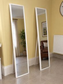 Set of 2 Full-Length White Freestanding Mirrors