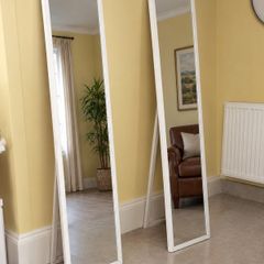 Set of 2 Full-Length White Freestanding Mirrors