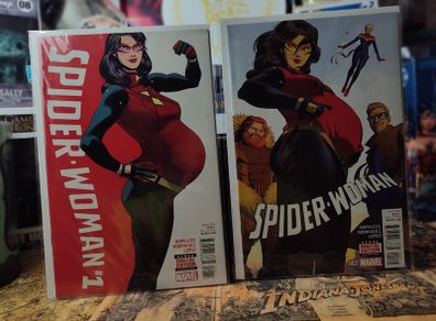 Spider-Woman ! First 2 Issues ! Spider-Woman Is Pregnant ! 2016 ! by Marvel !