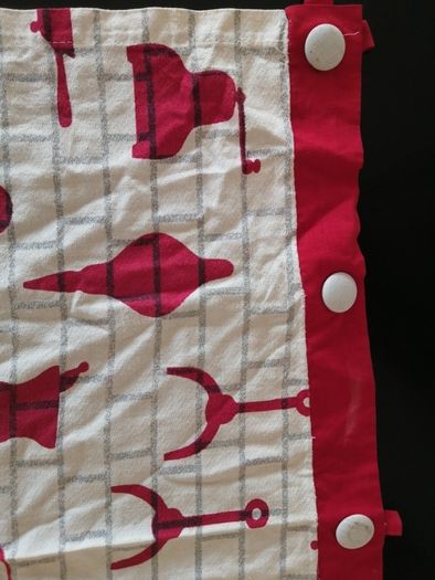 Vintage Art Deco Barkcloth Curtain