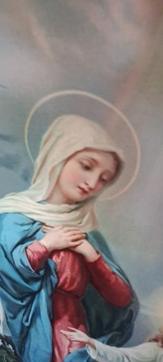 Huge Victorian Picture Holy Family Framed