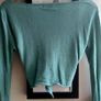 REDUCED LAST DAY Avoca Anthology Turquoise Wrap Cardigan & Mesh Sleeveless Cami Image 4