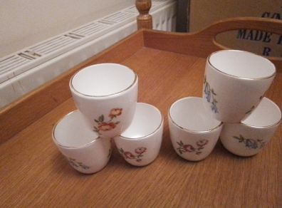 Six China Eggcups