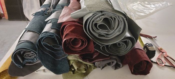 upcycled leather scraps