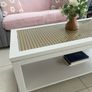 Painted coffee table with wicker effect top Image 8