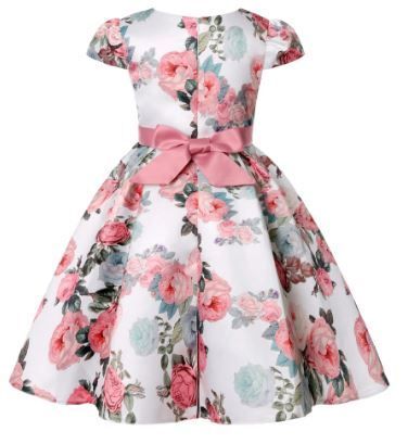 New Girls  Flower Elegant  Princess Party Birthday Wedding Dress Size 5-6yrs
