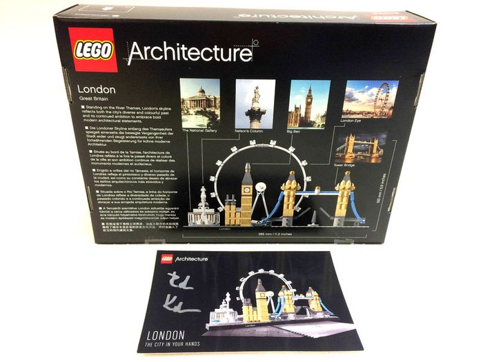 LEGO 21034 Architecture London Skyline Signed by Designer Rok Zgalin Kobe Very Rare