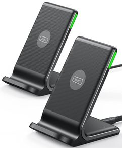 Wireless Charger 2-Pack, 15W Fast Wireless Charging Stand with Sleep-friendly Adaptive Light Phone Charge For iPhone 14 13 12 11 Pro Max X Plus Samsung Galaxy S22 S21 S20 Google Pixel Xiaomi etc (FREE POSTAGE)