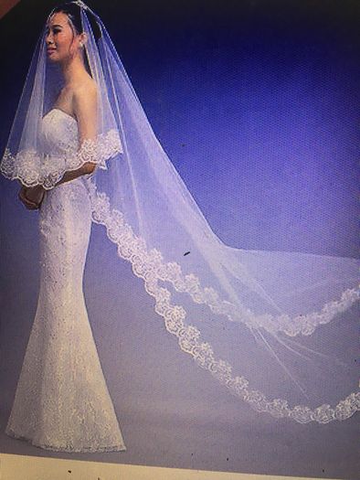 Long Chapel Length Bridal Veil