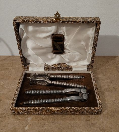 Victorian nut cracker set