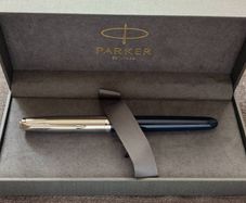 New Parker 51 Midnight Blue F Nib Fountain Pen - Made in France.