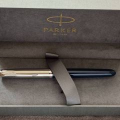 New Parker 51 Midnight Blue F Nib Fountain Pen - Made in France.