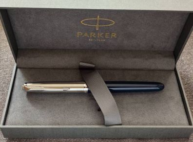 New Parker 51 Midnight Blue F Nib Fountain Pen - Made in France.
