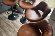 Four Leather Bar stools