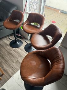 Four Leather Bar stools