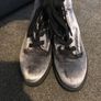 Silver/grey velvet look boots Image 5