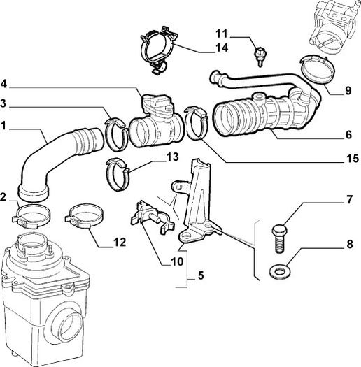 Air Intake Pipe (Alfa Romeo 156)