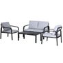 4 Piece Garden Sofa Set with Cushions Image 8