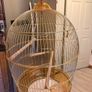 Stunning classic gold large bird cage with stand Image 3