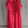 Suede look  red mini dress size Xs  s worn once for few hours Image 2