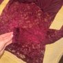 Burgundy lace top Image 6