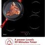 60cm Ceramic Electric Hob 4 Cooking Zones, Built-In Glass Cooktop, Hardwired (No Plug) Image 4