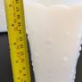 Vintage White Milk Glass Hobnail Vase Scalloped Rim 18cm Image 5