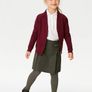 M&S Girls Cotton Rich Burgundy School Cardigan 6-7 Years Image 6