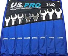 8 Piece Jumbo Metric Combination Spanner Set