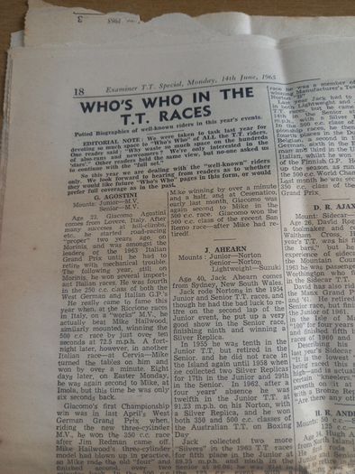 Old News Paper, TT Special