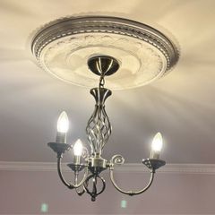 Curley 3-Light Antique Brass Traditional Twist Candle Candelabra Style Chandelier