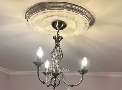Curley 3-Light Antique Brass Traditional Twist Candle Candelabra Style Chandelier