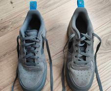 Nike Air Force 1 Low Cut Out Swoosh Grey - UK 5.5 / EUR 38.5