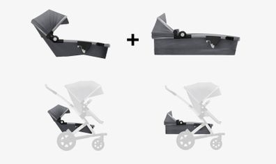 Joolz Geo2 expandable set (lower cot and seat) in blue color