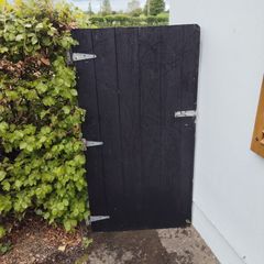 Wooden shed door