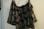 New Look Cropped Black Floral top