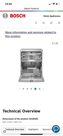 Bosch Series 6 Freestanding Dishwasher Silver