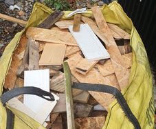 Large skippo bag od scrap wood