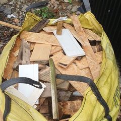 Large skippo bag od scrap wood