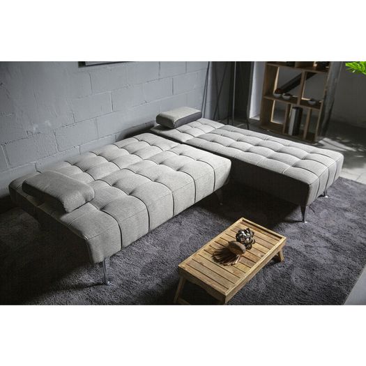 AROA XS Corner Sofa Bed, Dark grey Fabric