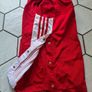 Adidas vest retro vintage Gilet red top adibreak shirt t-shirt poppers D164 Size S small the Brand Image 7