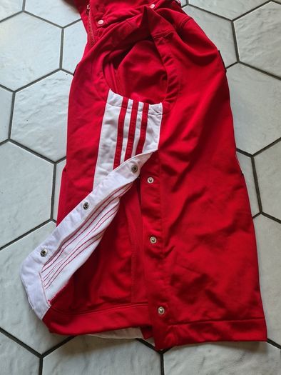 Adidas vest retro vintage Gilet red top adibreak shirt t-shirt poppers D164 Size S small the Brand